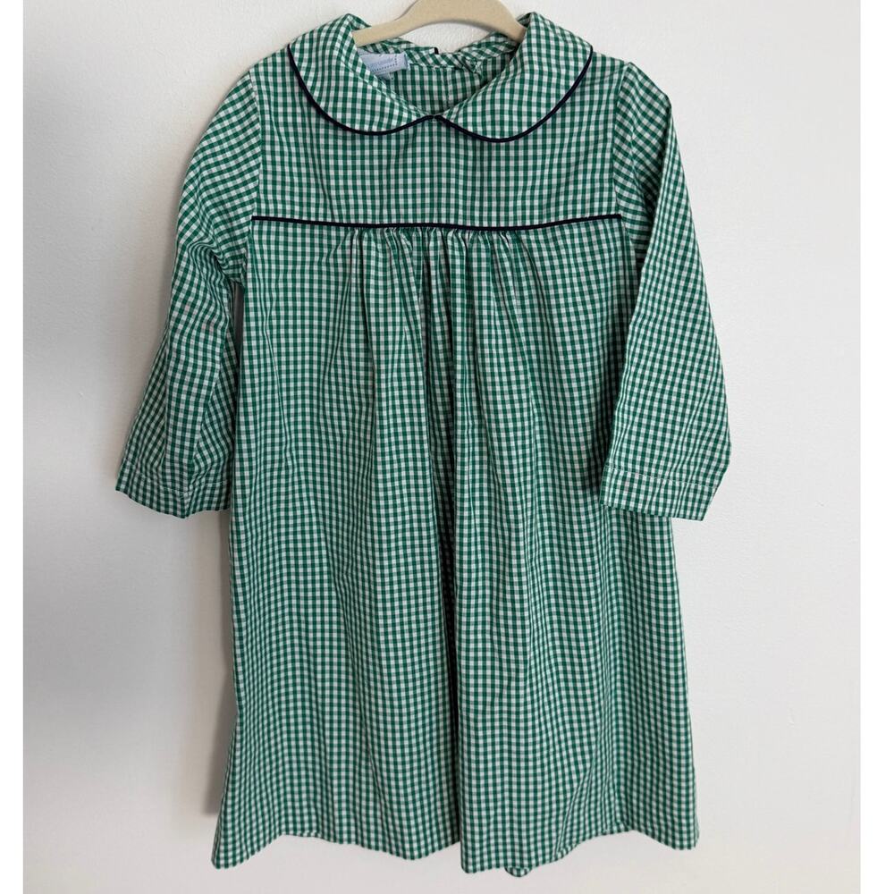Little English Green Gingham Dress size 5